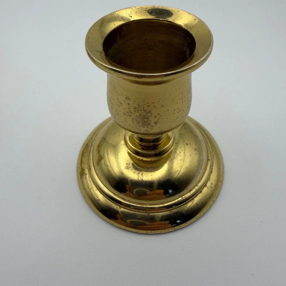 Partylite‎ Brass Candle Holders Set Gold Tone Taper Candlesticks Pair 2 - Picture 2 of 7